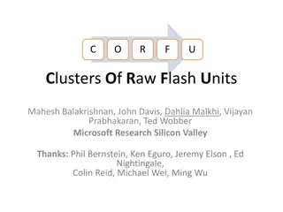 CORFU: Distributed SSD Technology Overview