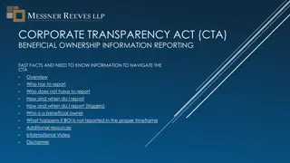 Corporate Transparency Act (CTA) Beneficial Ownership Reporting Requirements