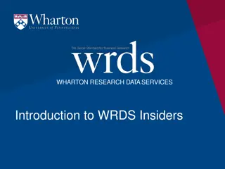 Understanding WHARTON Research Data Services Insiders Database