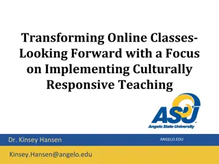 Culturally Responsive Teaching & Student Relatedness in Online Education