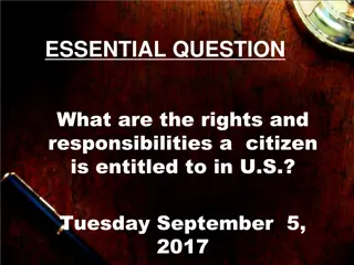 Rights and Responsibilities of U.S. Citizens