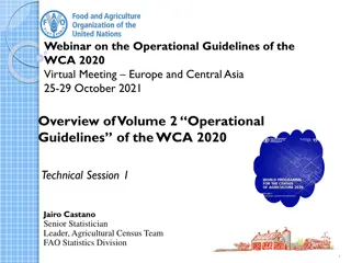 Operational Guidelines of WCA 2020 Virtual Meeting: Overview of Volume 2