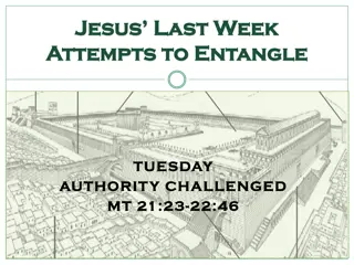 Jesus' Last Week: Challenges at the Temple