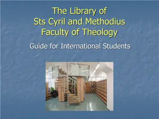 International Student Guide for Sts. Cyril and Methodius Faculty of Theology Library