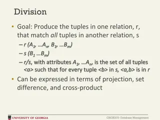 Division in Relational Algebra