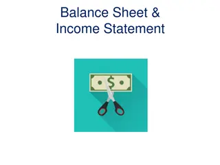 Balance Sheets and Income Statements in Financial Reporting