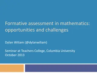 Insights on Formative Assessment in Mathematics