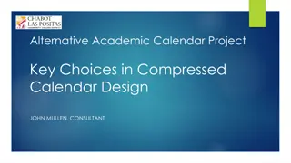 Key Choices in Compressed Academic Calendar Design