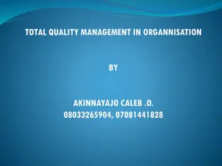 Total Quality Management in Organizations: A Comprehensive Guide