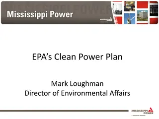 Impacts of EPA's Clean Power Plan on Mississippi and Economic Development