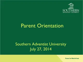 Parent Orientation at Southern Adventist University - July 27, 2014