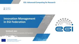 Exploring Innovation Management in EGI Federation