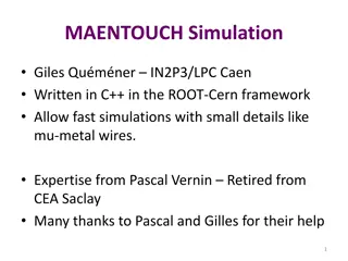 Fast Simulation Details in MAENTOUCH Simulation by Giles Qu. and Pascal Vernin