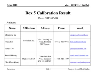 IEEE Calibration Results Presentation May 2015