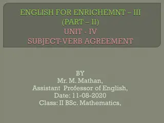 Subject-Verb Agreement Rules in English Grammar