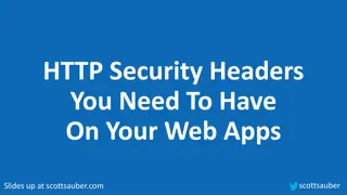 HTTP Security Headers for Web Apps