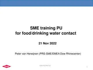 Regulatory Compliance for PU Products in Food and Drinking Water Contact