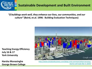 Sustainable Development and Built Environment Course Overview