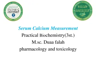 Serum Calcium Measurement in Practical Biochemistry