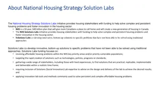 National Housing Strategy Solution Labs Overview