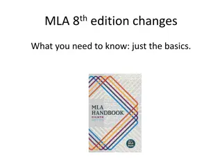 MLA 8th Edition Changes: Basics and Examples