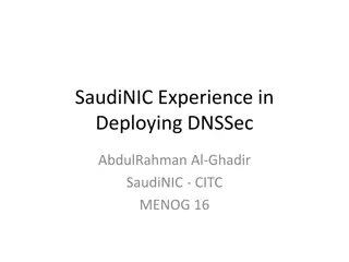 SaudiNIC's Experience in Deploying DNSSEC