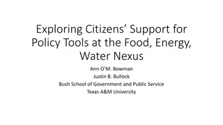 Understanding Citizens' Support for Policy Tools at the Food, Energy, Water Nexus