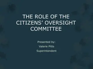 The Role of Citizens Oversight Committee in Education