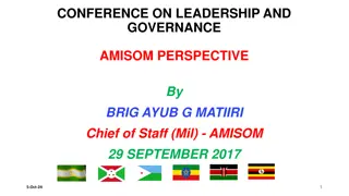 Conference on Leadership and Governance: Insights from AMISOM Perspective