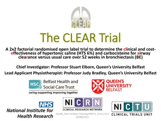 The CLEAR Trial: Investigating Hypertonic Saline and Carbocisteine for Bronchiectasis Treatment