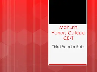 Responsibilities of the Third Reader in Mahurin Honors College Capstone Defense