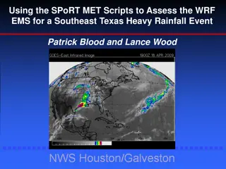 Assessing WRF EMS for Texas Heavy Rainfall Event