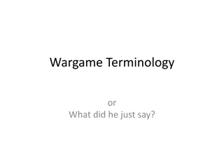 Understanding Wargame Terminology and Design Principles