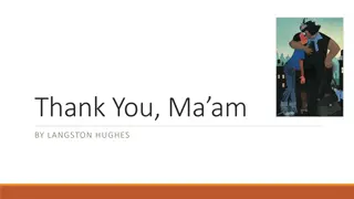 Exploring Themes in Langston Hughes' 'Thank You, Ma'am' and Cultural Influences of Harlem