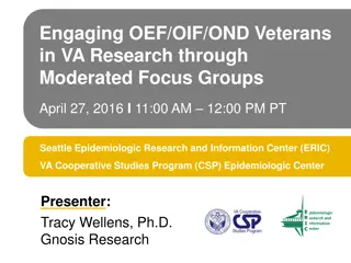 Engaging OEF/OIF/OND Veterans in VA Research Through Moderated Focus Groups