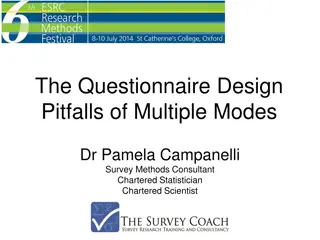 Pitfalls of Multiple Modes in Questionnaire Design by Dr. Pamela Campanelli