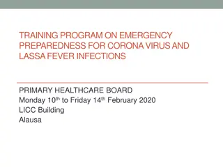 Training Program on Emergency Preparedness for Corona Virus and Lassa Fever Infections