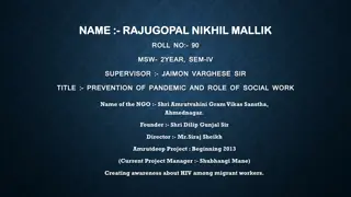 Preventing Pandemics and Enhancing Social Work: A Case Study at Shri Amrutvahini Gram Vikas Sanstha