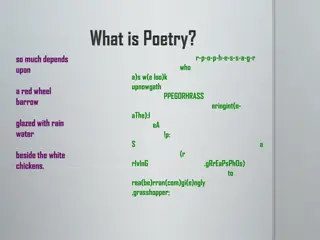 Exploring Poetry: Forms, Devices, and Impact