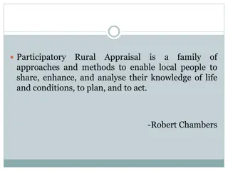 Participatory Approaches in Rural Appraisal