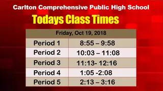 Carlton Comprehensive Public High School - Today's Class Times & Lunch Special