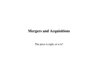 Mergers and Acquisitions: Price, Definitions, Tax, Synergy & Valuation