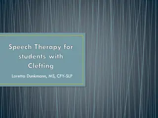 Speech Therapy and Assessment for Students with Clefting