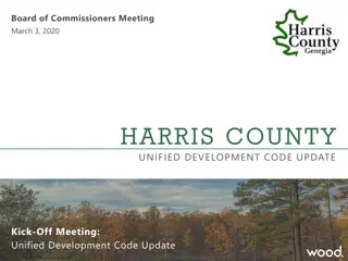 Harris County Unified Development Code Update Overview