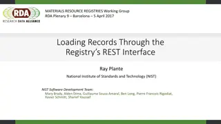 Managing Resource Registries with REST Interface