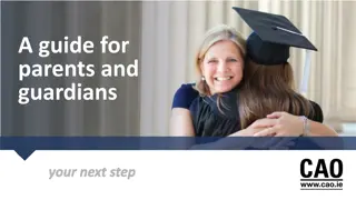 Helpful Guide for Parents & Guardians on Undergraduate Applications to Irish Higher Education Institutions