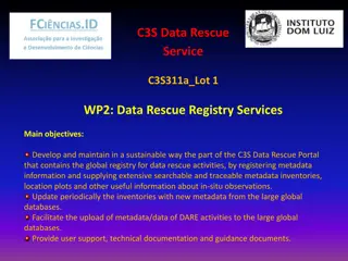 Sustainable Development of C3S Data Rescue Portal