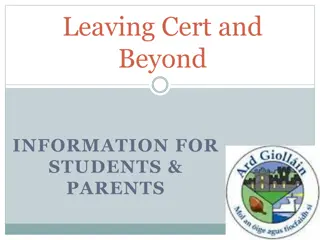 Navigating Leaving Cert and Beyond: Information for Students and Parents