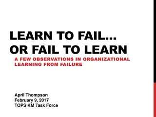 Observations in Organizational Learning from Failure