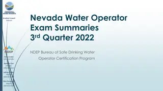 Nevada Water Operator Exam Summaries 3rd Quarter 2022 Overview